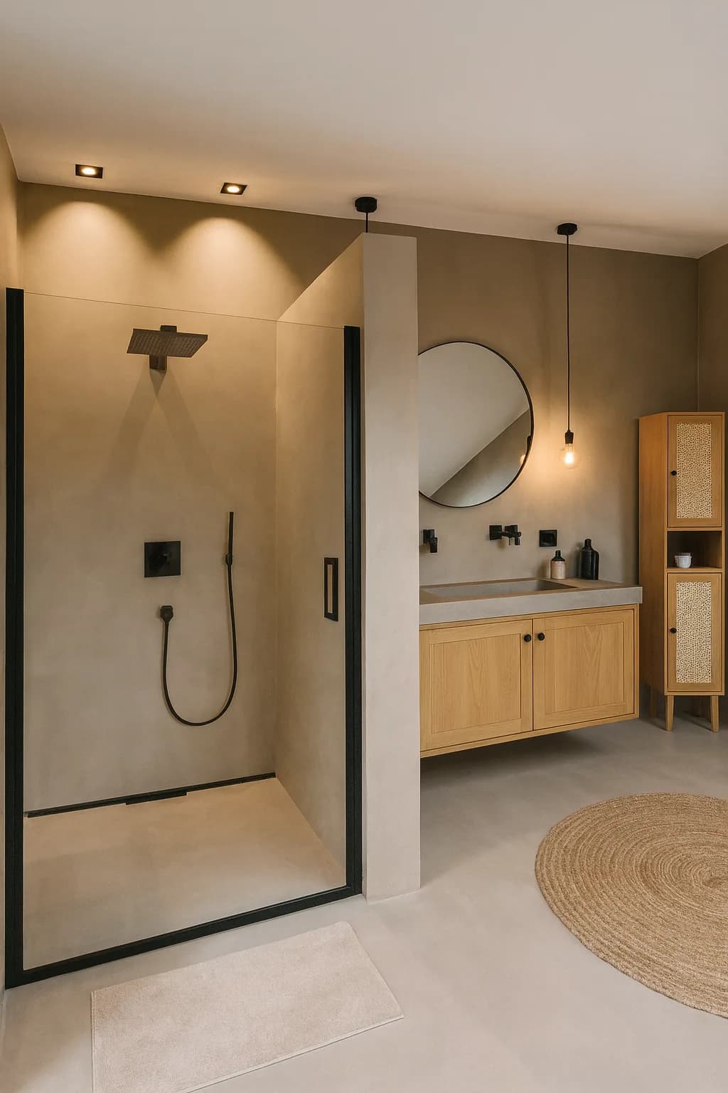 Fugenloses Badezimmer in Wendlingen am Neckar (2022) – Referenz von DC Bau Dienstleistungen (Bild 4 von 5)